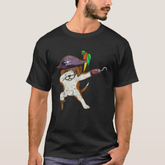 ビンテージ ダビング 海賊 犬 と オウム 楽しい ハロウィン Tシャツ