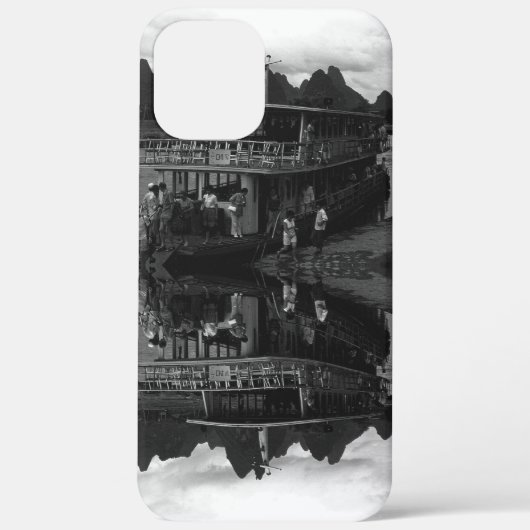 ビンテージ チャイナ 桂林 川の船 Case-Mate iPhone ケース iPhoneケース (裏面)