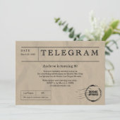 ビンテージ テレグラム 招待状 (スタンド正面)