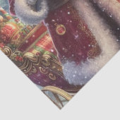 ビンテージ デコパージュ サンタクロースとトナカイ  薄葉紙 (詳細)