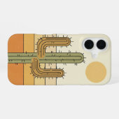 ビンテージ デザート サボテン iPhone 16ケース (裏面横)