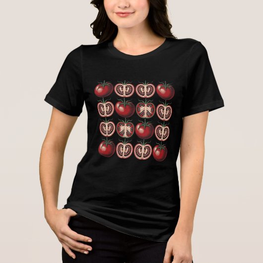 ビンテージ・トマト柄 トライブレンドTシャツ (正面)