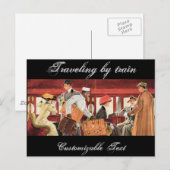 ビンテージ・トラベル・バイ・トレイン ポストカード (正面/裏面)