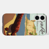 ビンテージ トラベル ポスター アート、プエルトリコを発見しよう! Case-Mate iPhoneケース (裏面 (横))