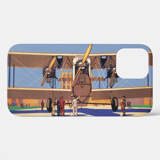 ビンテージ トラベル 旅客機複葉機 Case-Mate iPhoneケース (裏面 (横))