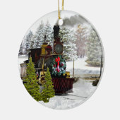 ビンテージ トレイン ロコモティブ クリスマス オーナメント (左)