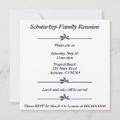 ビンテージ トロピカル ビーチ サマー 夕焼け パーム ツリー 招待状 (裏面)