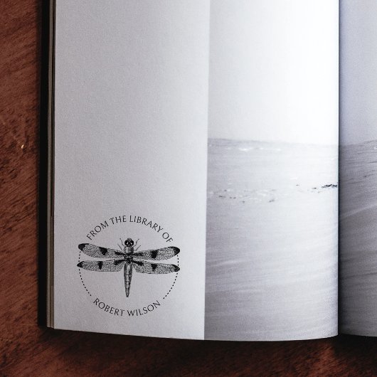 ビンテージ トンボの本 ライラリーより ラバースタンプ