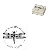 ビンテージ トンボの本 ラベル ライブラリー オブ ラバースタンプ (押印)