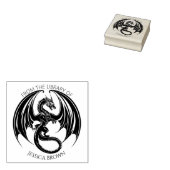 ビンテージ・ドラゴン　図書館から ラバースタンプ (押印)