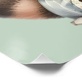 ビンテージ ドレス コテージコア ラクーン パステル ポスター (コーナー)