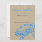 ビンテージ・ドローイング - 青ガニの煮込みパーティー招待状 招待状 (正面)