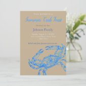 ビンテージ・ドローイング - 青ガニの煮込みパーティー招待状 招待状 (スタンド正面)