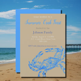 ビンテージ・ドローイング - 青ガニの煮込みパーティー招待状 招待状