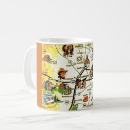 ビンテージ ニューメキシコ地図 コーヒーマグカップ