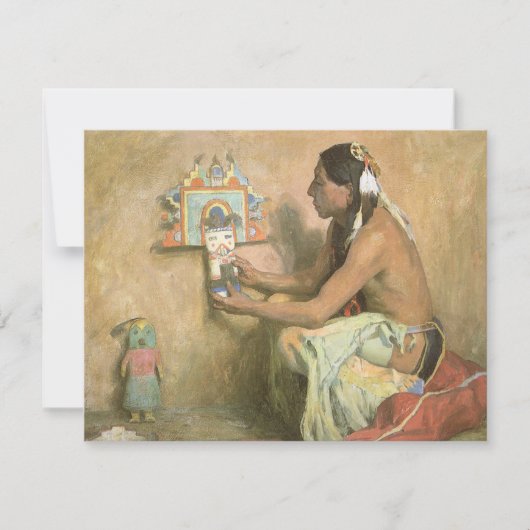 ビンテージ ネイティブアメリカン、 コースによるホピ カチーナ (正面)