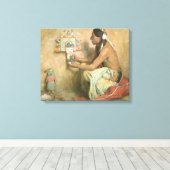 ビンテージ ネイティブアメリカン、 コースによるホピ カチーナ キャンバスプリント (インサイチュ (ウッドフロア))