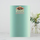 ビンテージ ネスト 鳥 ピンク ティール ピンク 便箋 (スタンド正面)