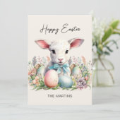 ビンテージ ハッピーイースター ラム パステル イースターエッグス シーズンカード (スタンド正面)