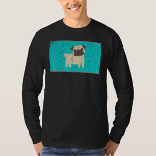 ビンテージ・ハッピー・パグ・フェイスマスク Tシャツ