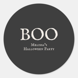 ビンテージ ハロウィンパーティ ブラック ラウンドシール
