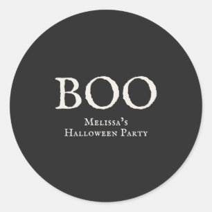 ビンテージ ハロウィンパーティ ブラック ラウンドシール