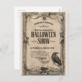 ビンテージ ハロウィン ご招待 シーズンポストカード (正面/裏面)