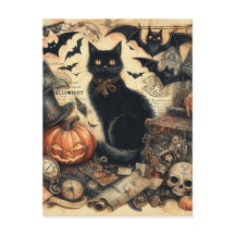ビンテージ ハロウィン ブラックキャット ホリデー