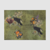 ビンテージ ハロウィン ラベン デコパージュ ビクトリアン 薄葉紙 (正面)