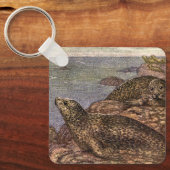 ビンテージ ハーバー シール, 海洋生物 海の動物 キーホルダー (正面)