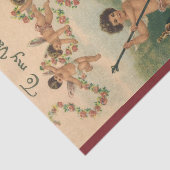 ビンテージ バレンタインデー ヴィクトリアン 恋愛の天使が舟に乗って 薄葉紙 (詳細)