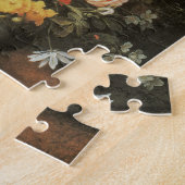 ビンテージ バロック 静物 花 金属の花瓶 ジグソーパズル (側面)