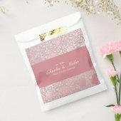 ビンテージ パステルピンク シルバー フローラル フェイバーバッグ (封をした状態)