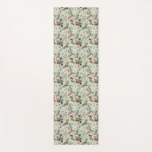 ビンテージ パステル フラワー ボタニカル パターン ヨガマット (正面)