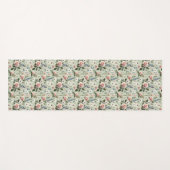 ビンテージ パステル フラワー ボタニカル パターン ヨガマット (正面(横))