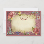 ビンテージ パーチメント プリント ありがとう 招待状 (裏面)