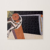 ビンテージ ビジネス、 アールデコ ファブリックとテキスタイル ジグソーパズル (横)