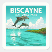 ビンテージ ビスカイン国立公園 スクエアシール (正面)