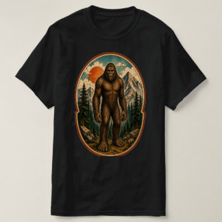 ビンテージ ビッグフット 山の守護者 水彩画 クリプティッド Tシャツ