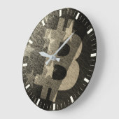 ビンテージ ビットコイン アメリカ ₿ ラージ壁時計 (傾斜)