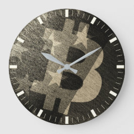 ビンテージ ビットコイン アメリカ ₿ ラージ壁時計