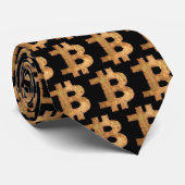 ビンテージ ビットコイン B レター 暗号通貨   ネクタイ (ロール)