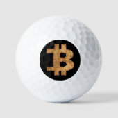 ビンテージ ビットコイン B レトロ暗号通貨 ゴルフボール (正面)