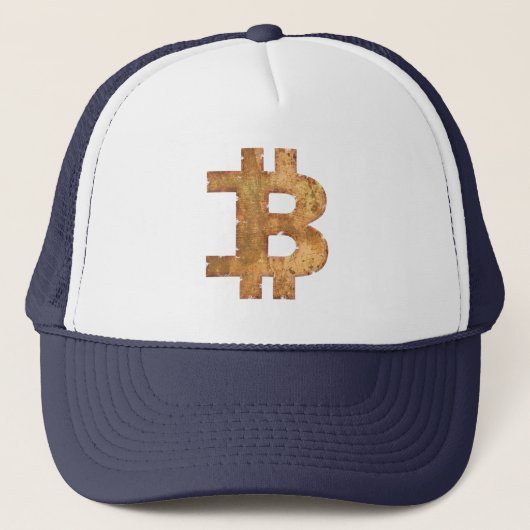 ビンテージ ビットコイン B 文字 暗号資産 ギフト キャップ (正面)