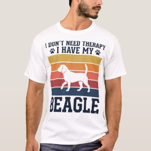 ビンテージ・ビーグル・ドッグ・セラピーTシャツデザイン_1 Tシャツ