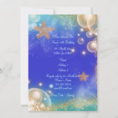 ビンテージ ビーチ シェル エレガント ウェディング 招待状 (裏面)