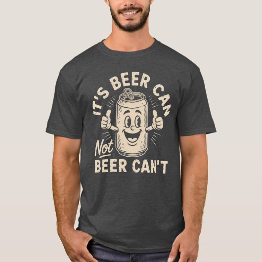 ビンテージ ビール缶はビール缶ではありません Tシャツ (正面)