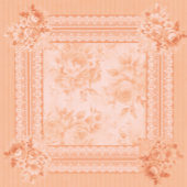 ビンテージ ピンクのレースと色褪せたバラ ラッピングペーパー