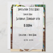 ビンテージ ピンボール マシン ゲーム 招待状 (裏面)