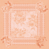 ビンテージ ピーチ レース フェードド ローズ ラージペーパーバッグ